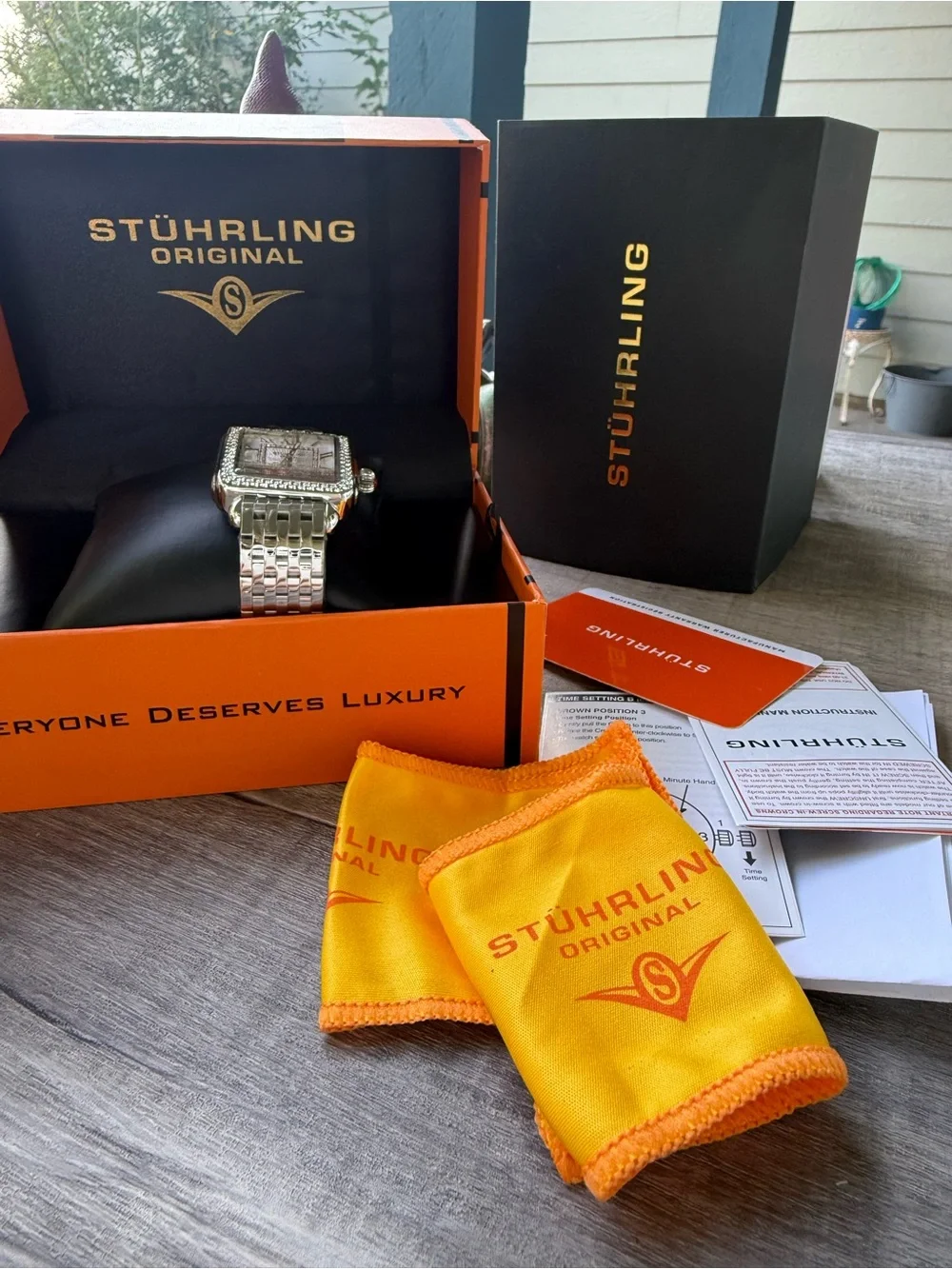 Stuhrling Vivre Luxe 34mm Rectangular Ladies Quartz Watch